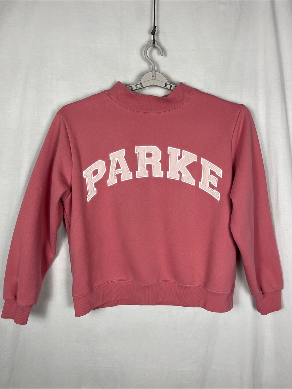 Parke Pink on Pink Varsity Mockneck Sweatshirt